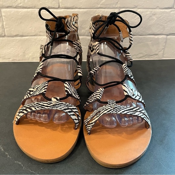 DV dolce vita sz 9.5 Jasmyn zebra stripe gladiator sandals - Picture 10 of 15